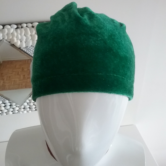 Green Head Wrap, Velvet Head Cover - Picture 3 of 4